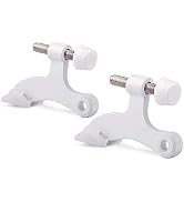 KOVOSCH 2 Pack Hinge Pin Door Stopper White - Adjustable Heavy Duty Hinge Pin Door Stop with Whit...