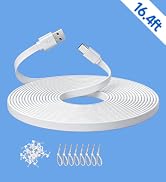 ANLINK 16.4ft 5M Flat Type USB C Cable, Charging and Data Sync, USB A to USB C Power Charging Cor...