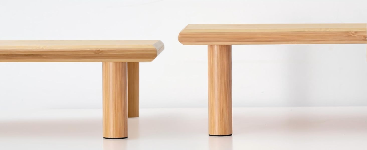 Bamboo monitor stand riser