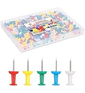 PAPERPAL 280 Assorted Color Push Pins for Cork Board, Colorful Thumb Tacks for Wall Hangings, Pus...