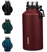 BJPKPK 64oz Insulated Water Bottle with Handle Half Gallon Stainless Steel Travel Thermal Flask R...