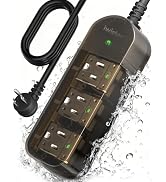 Iwister Outdoor Power Strip, 3 AC Outlets, 5 FT, 1625W/13A High-Power Single-Device Use, with Ant...