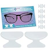 GMS Optical 1.8mm Reg Thin / 18mm Long Length - Butterfly Shape Anti-Slip Adhesive Silicone Eyegl...