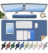 Large Desk Pad, 47.2'' x 23.6'', Office Desk Mat, Computer Mat for Desk, Leather Desk Pad Protect...