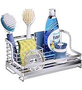 Consumest Sink Caddy, 5-in-1 Sponge Holder Kitchen Sink Caddy Organizer with Removable Drain Tray...
