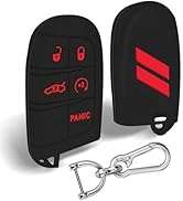 Mild East for Dodge Car Key Cover, Silicone Key Fob Cover Compatible with Dodge Dart Durango Gran...
