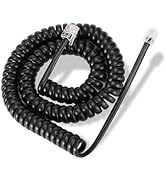 Lativu Phone Cord, 2 Feet Coiled/16 Feet Uncoiled, 1Pack Telephone Cord, RJ9 Phone Cord for Landl...