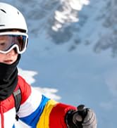 Xeoxarel Kid's Ski Mask Balaclava Cold Weather Full Face Cover Black (Ages 4-12)