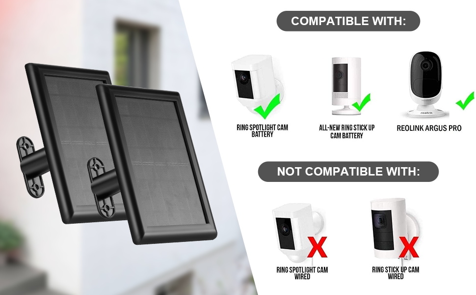 2PCS Solar Panel for Reolink Argus Pro