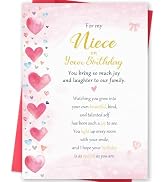 MOROLURU Niece Birthday Card, Unique Birthday Cards for Niece, Adult Gifts from Aunt