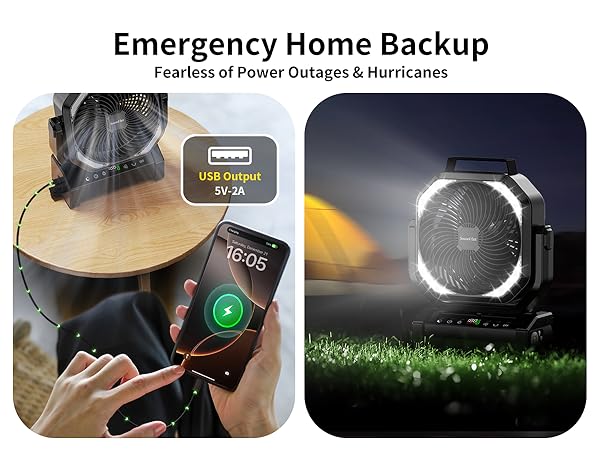 Portable camping fan