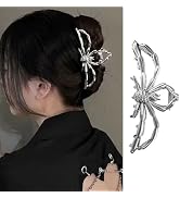 Halloween Spider Hair Claw Clips, 1Pcs Metal Sliver Hair Clips for Women Punk Halloween Hair Deco...