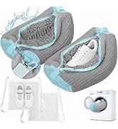 Shoe Washing Machine Bag, Shoe Laundry Bag for Washer and Dryer, Include Dry Net Bag, Reusable an...