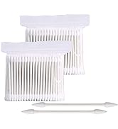 800 Count Double Tipped Cotton Swabs 3 Inch Pointed Tip Ear Swabs with Paper Sticks Cotton Buds C...