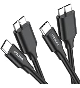 URELEGAN Micro B to USB C Cable 3 Feet 2Pack, USB 3.1 Type C to Micro B Hard Drive Cables Compati...