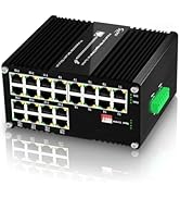 Zhpuostd 24-Port Managed PoE Gigabit Industrial Ethernet Switch, 2-Layer,Lightning Protection 4KV...