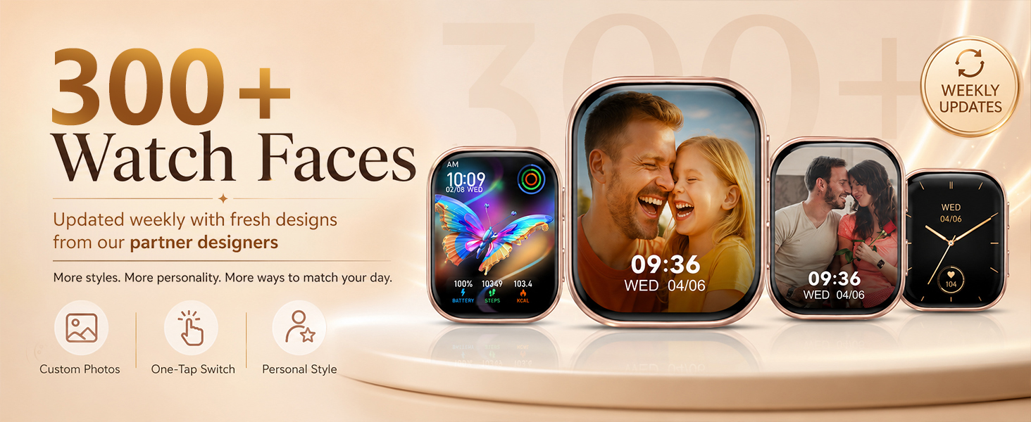 smart watch with 300+ watch face