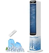 Uthfy 41" Portable Air Conditioner, 3-in-1 Swamp Cooler with 4 Modes, 3 Speeds, 120° Oscillation,...