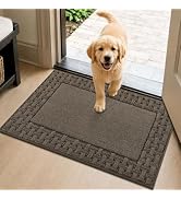 FLOORHUG Door Mat 20 x 32 in, Non Slip Washable Entryway Rugs with TPR Backing, Absorbent Dirt Tr...