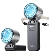 DIGIX Portable Handheld Turbo Fan with Ice Cooling, Rechargeable Personal Fan, Up to 15Hrs Coolin...
