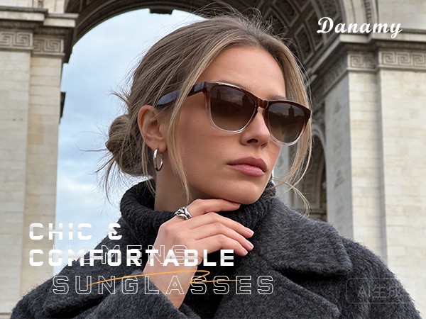 Sunglasses Womens Polarized Sunglasses for Women Trendy Designer Mirrored UV400 Protection