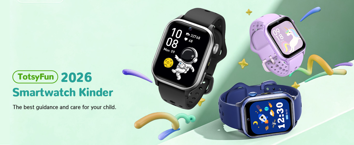 2026 Smartwatch Kinder Black