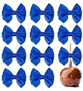 AIMUDI Royal Blue Satin Ribbon Twist Tie Bows for Treat Bags 3.5" Blue Bows for Crafts Small Bows...