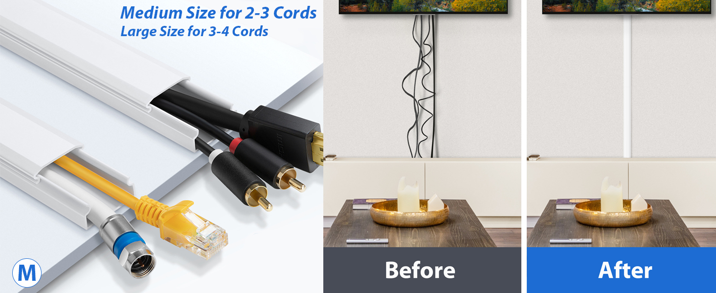 Wall cord cover kit
