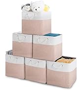 Oterri 6 Pack Foldable Storage Cubes, Cube Storage Bins, 13x13 Inch Fabric Cubes Storage Basket, ...