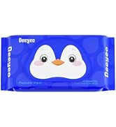 Deeyeo Flushable Wet Wipes, Unscented & Hypoallergenic, Thick & Extra Large | 99% EDI Purified Wa...