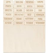 TWINKLEMON 24PCS Recipe Card Dividers with Tabs 4 x 6 Inch Wood Recipe Dividers Recipe Box Divide...