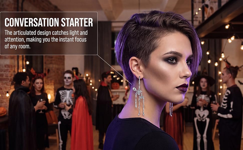 Halloween Skull Earrings for Women Accessories