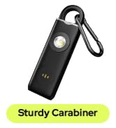AF-2004 Black alarm with a sturdy carabiner