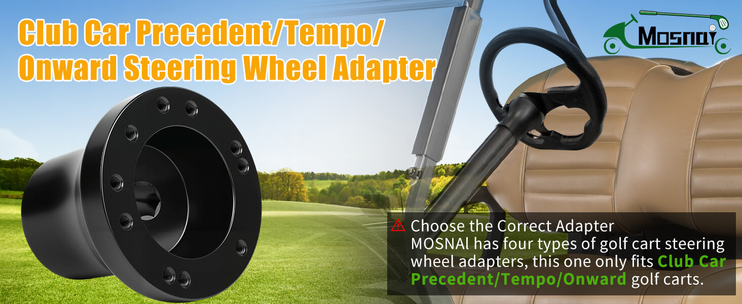 club car precedent steering wheel adapter