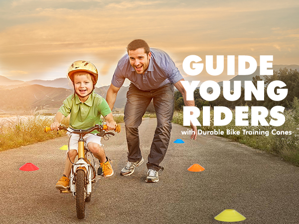 Guide Young Rider with cones