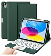 ProCase Touchpad Keyboard Case for iPad 11th (A16) / 10th Gen, Mgreen | Multi-TrackPad Detachable...