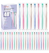 Fresings 48-Pack Disposable Toothbrushes Individually Wrapped, Soft Bristle Bulk Travel Toothbrus...