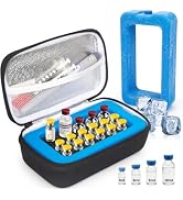 YOUSHARES 17 Slots Peptide Case for Fridge Fits 1-10ml Vials with Ice Brick | 360° Surround Cooli...