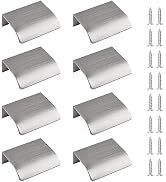 MOROBOR Finger Edge Pull, 8pcs Concealed Handle Modern Style Drawer Handles, Aluminum Alloy Invis...