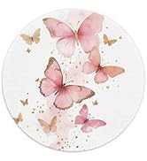 TuY-MouseP-027 Butterfly Mouse Pad, Girly Mouse Pad, Pink Butterfly Mouse Pads for Wireless Mouse...