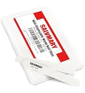 SALVMARY Professional Disposable Small White Nail Files 80/100 Grit, 100Pcs | Wood sandpaper coar...