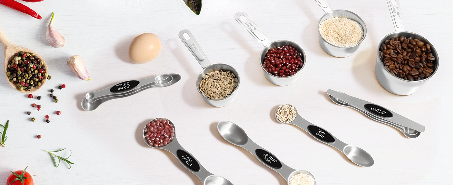 magnetic measuring spoons set