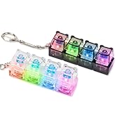 2Pcs Keyboard Fidget Toy for Adults with LED Lights, Cute Bear Clicky Keyboard Clicker Fidget Key...