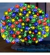 Meteds 6Ftx4Ft LED Christmas Net Lights Green Wire,Connectable UL Certified Waterptoof Net Lights...