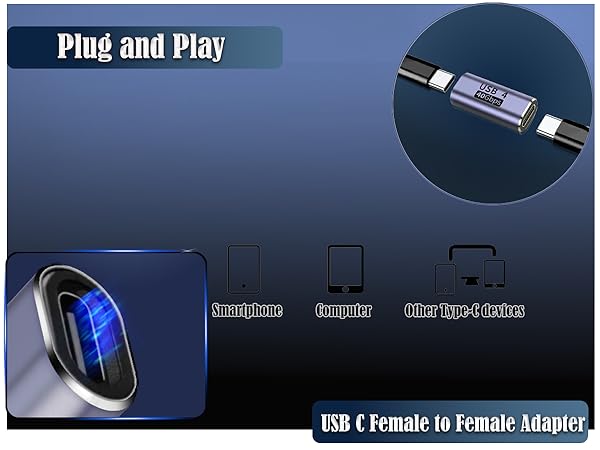 usb c female to female adapter usb c to usb c converter connector usb c coupler usb c extender