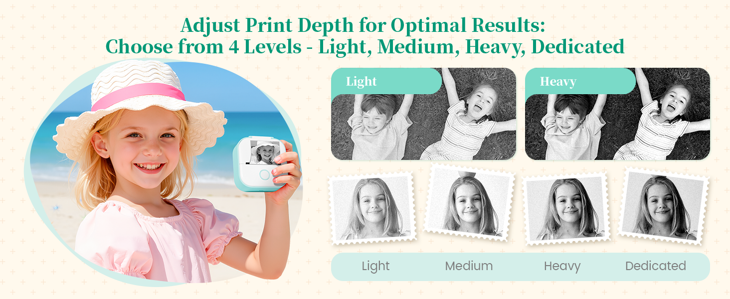 Memoking Mini Sticker Printer T02 Thermal Printer Portable Bluetooth Photo Printer