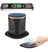 ANNQUAN Motorized Pop Up Countertop Receptacle with 15W Wireless Charger,Max 20W Power Delivery,3...