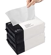 SUNLAND Disposable Face Towels 2 Pack,Soft Cotton Dry Wipes,100% Lint Free Cotton Face Tissues, E...