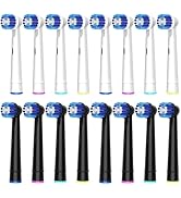 16 Pack Precision Replacement Brush Heads Compatible with Oral B Braun Electric Toothbrush. 8pcs ...