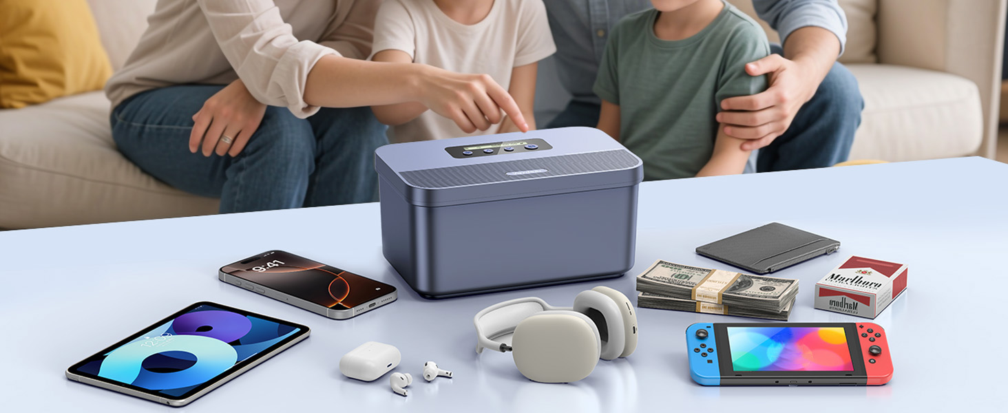 phone medication safe small lock box with timer for personal items,timed cell phone lock box